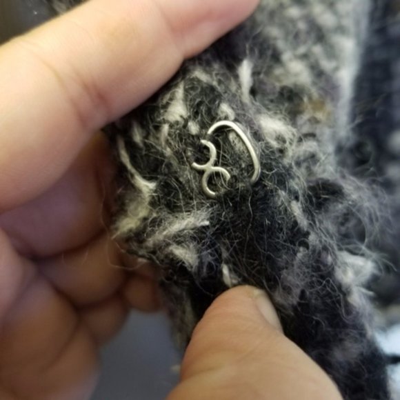 Wool peplum JOE Fresh tweed black blazer size 2 (F10) - Picture 5 of 8